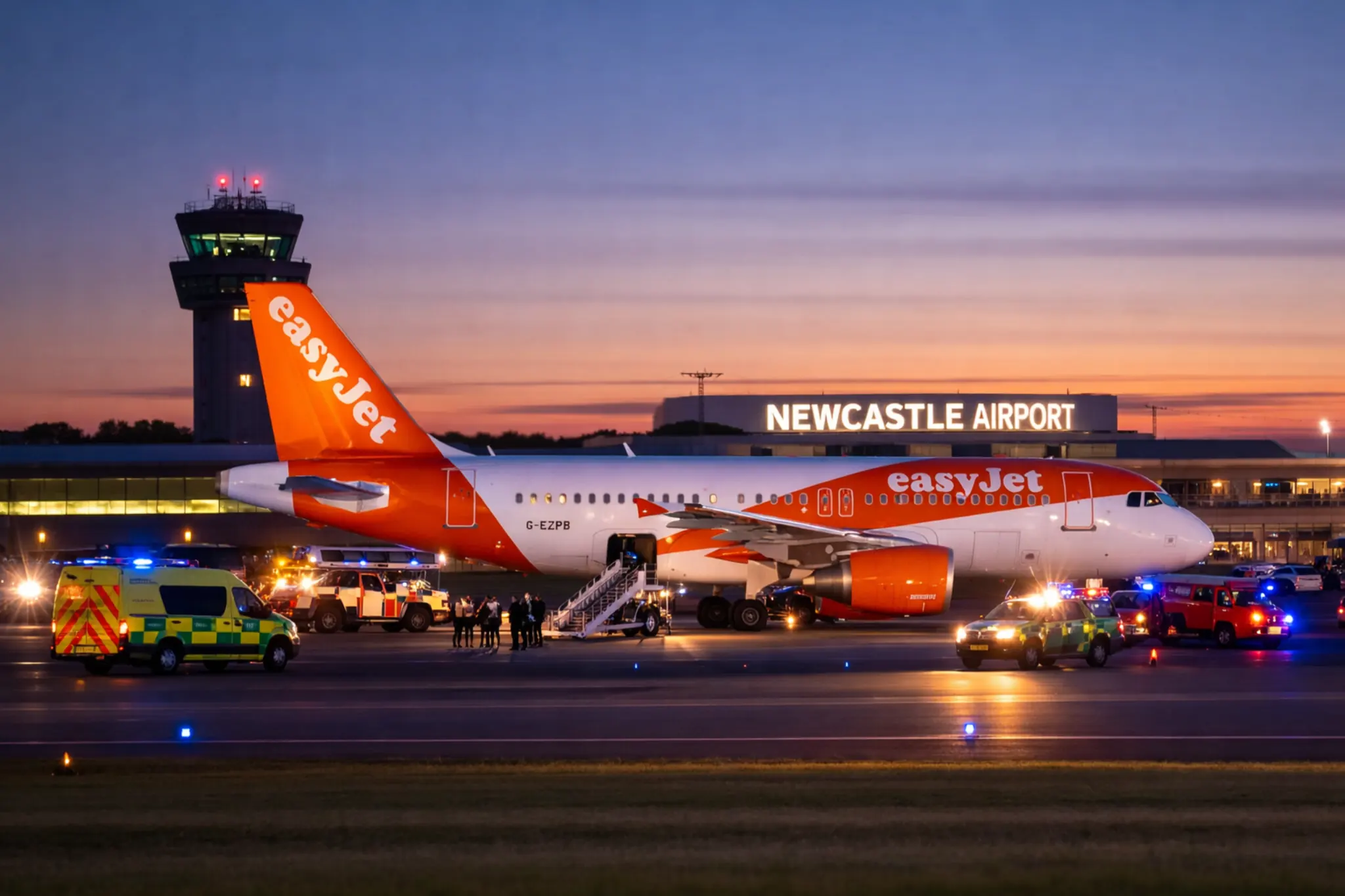 EasyJet Flight U2238 Emergency Landing Newcastle