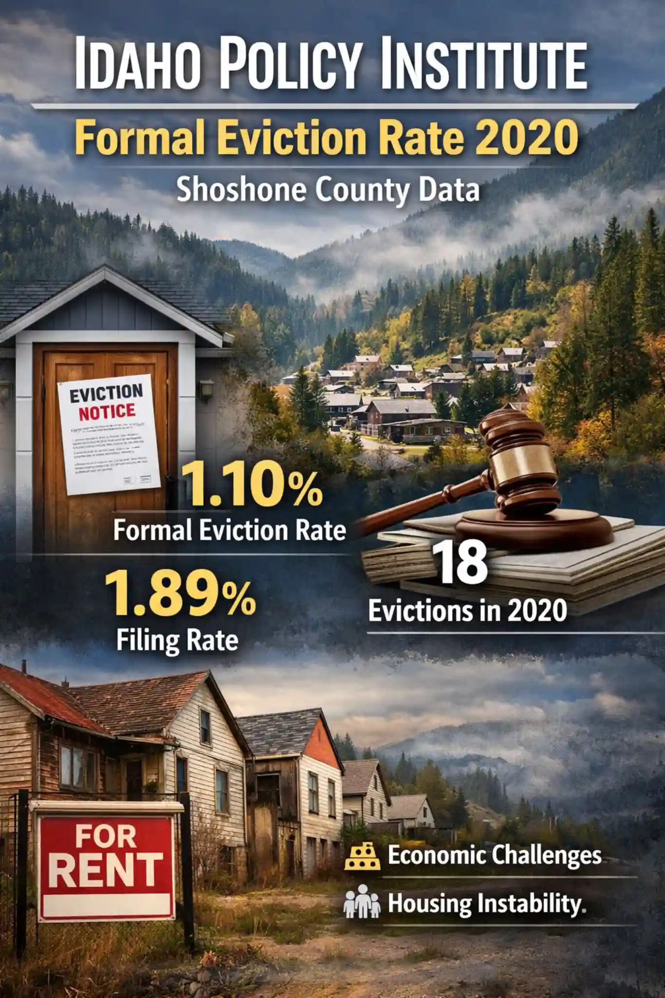 idaho policy institute formal eviction rate 2020 shoshone county