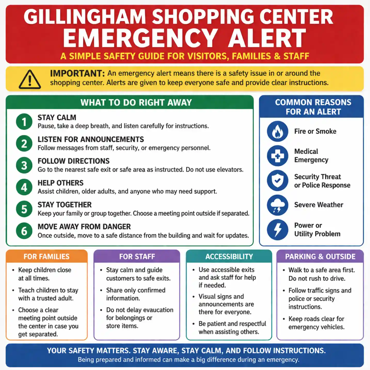 Gillingham Shopping Center Emergency Alert