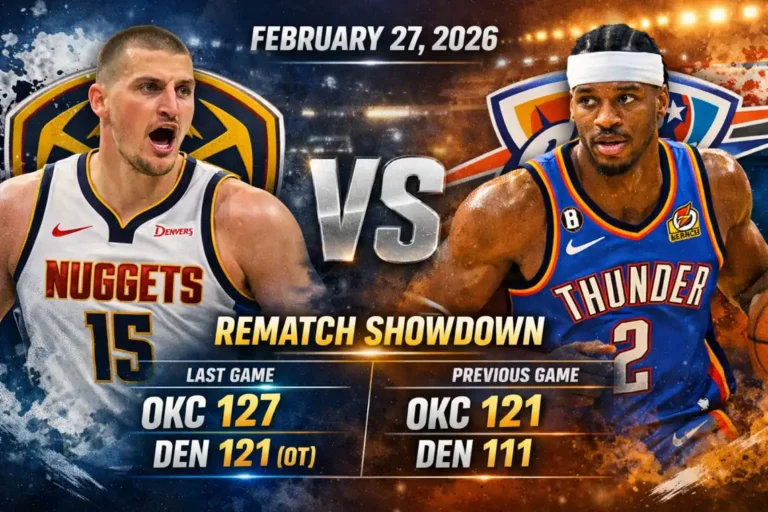 Oklahoma City Thunder vs Denver Nuggets Match Player Stats