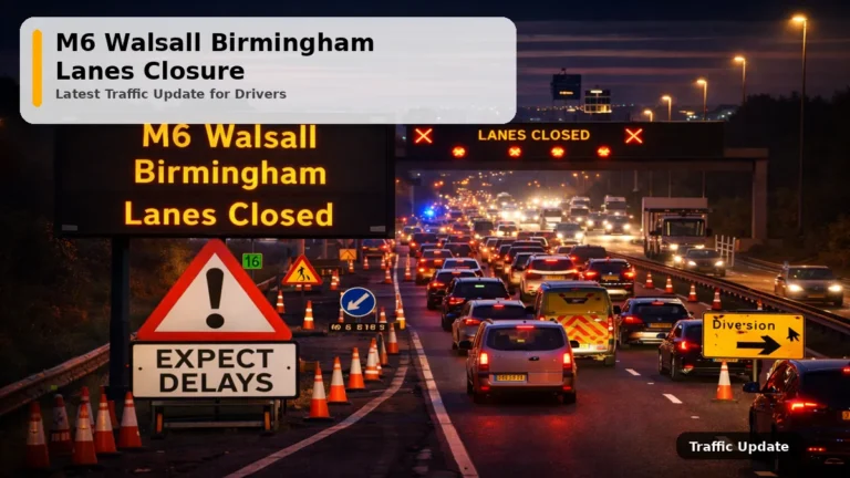 M6 Walsall Birmingham Lanes Closure: Latest Traffic Update for Drivers M6 Walsall Birmingham Lanes Closure